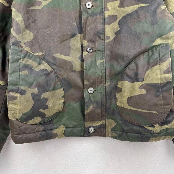 Freemans Sporting Club Mens XL Camo Waxed Cotton Jacket Shearling Lined USA - Picture 4 of 12